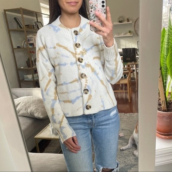 Madewell Broadway Tye Dye Button Up Cardigan - Picture 3 of 8